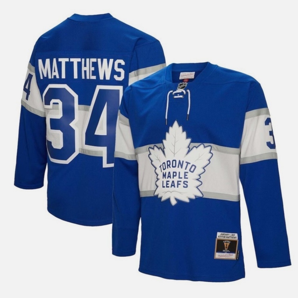 Mitchell & Ness NEW 2017 Toronto Maple Leafs Matthews NHL Jersey 3X Top Hockey